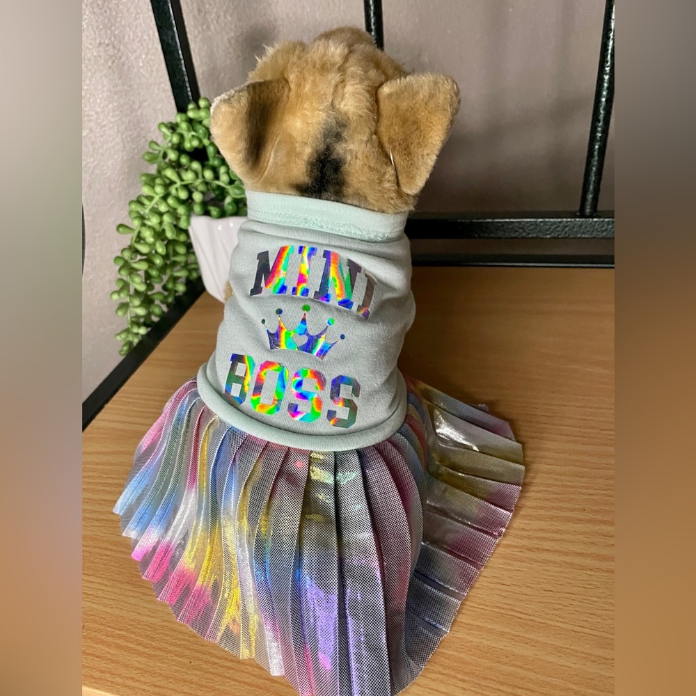 NWOT | Holographic T-shirt dress for pets.